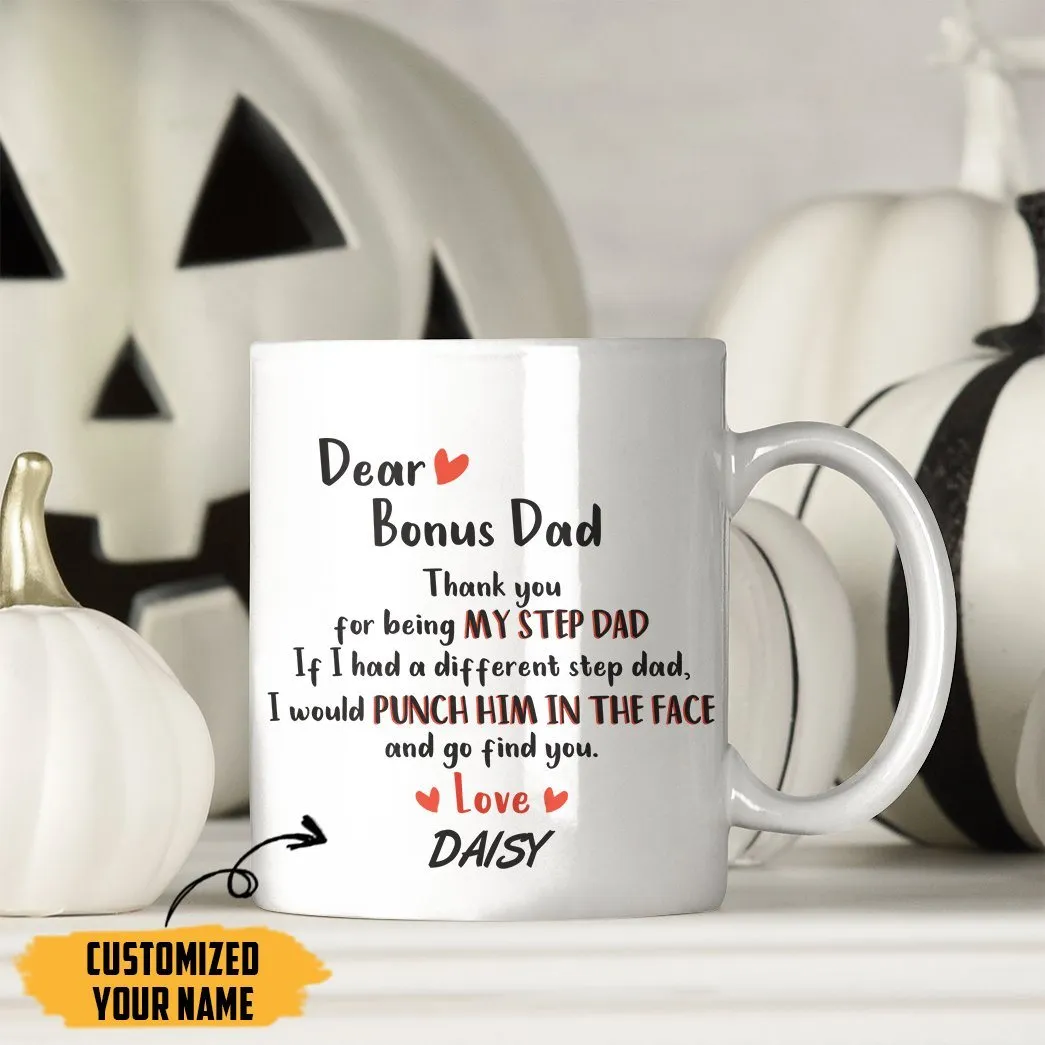 Gearhuman 3D Dear Bonus Dad Fathers Day Gift Custom Name Mug