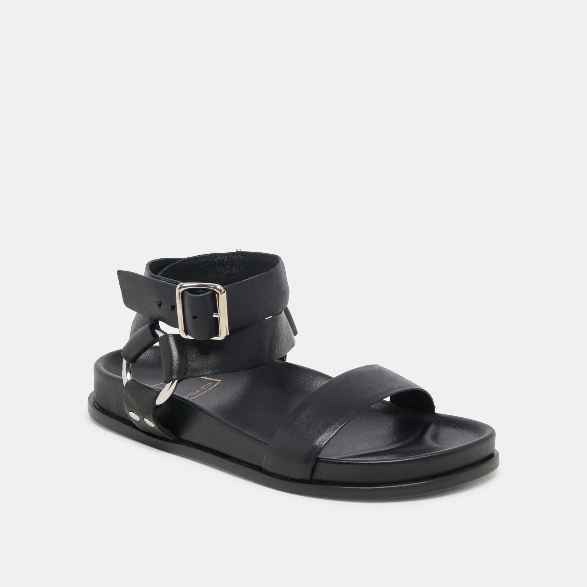 GILDA SANDALS BLACK LEATHER