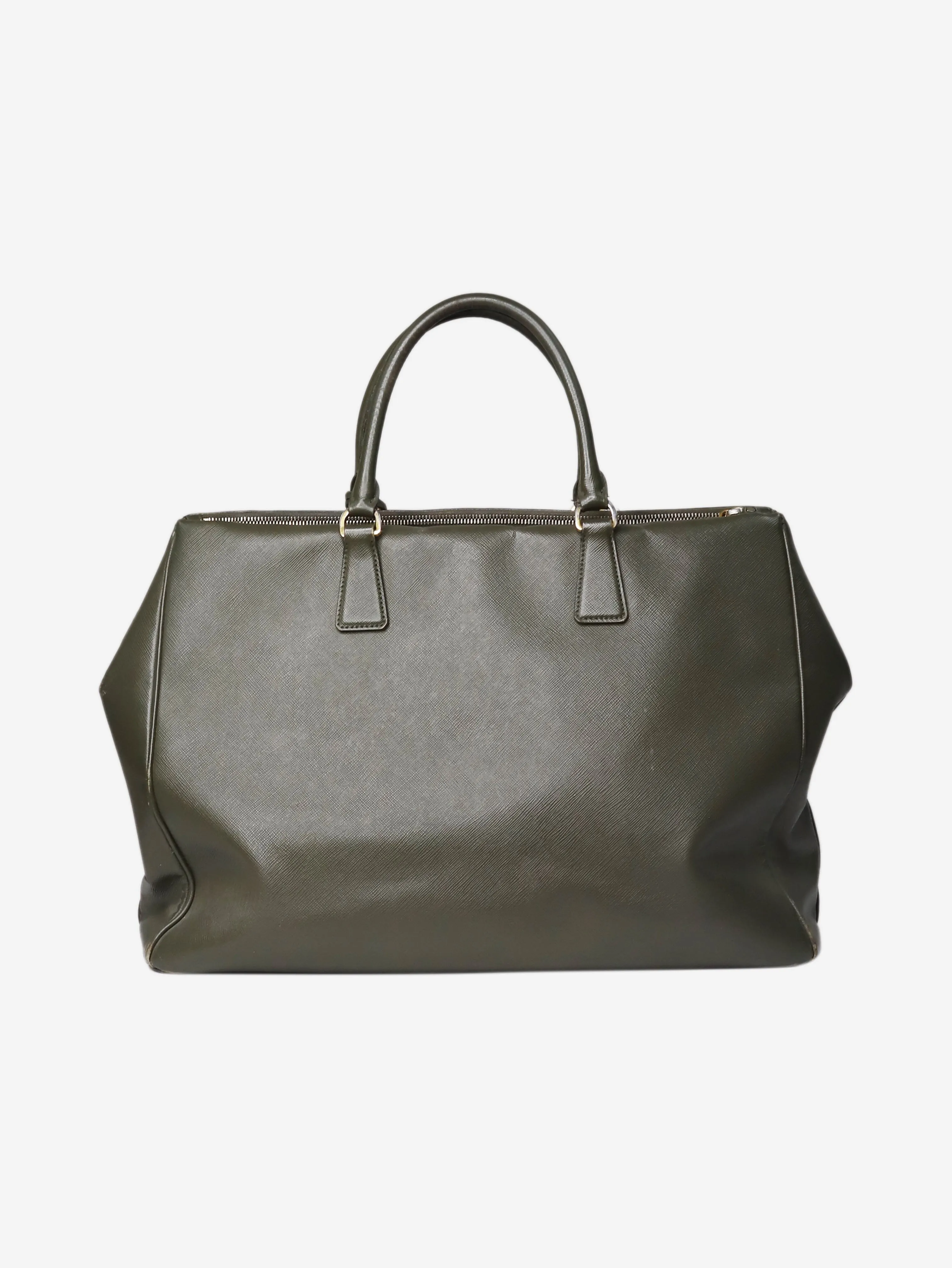 Green large Saffiano leather Galleria top handle bag