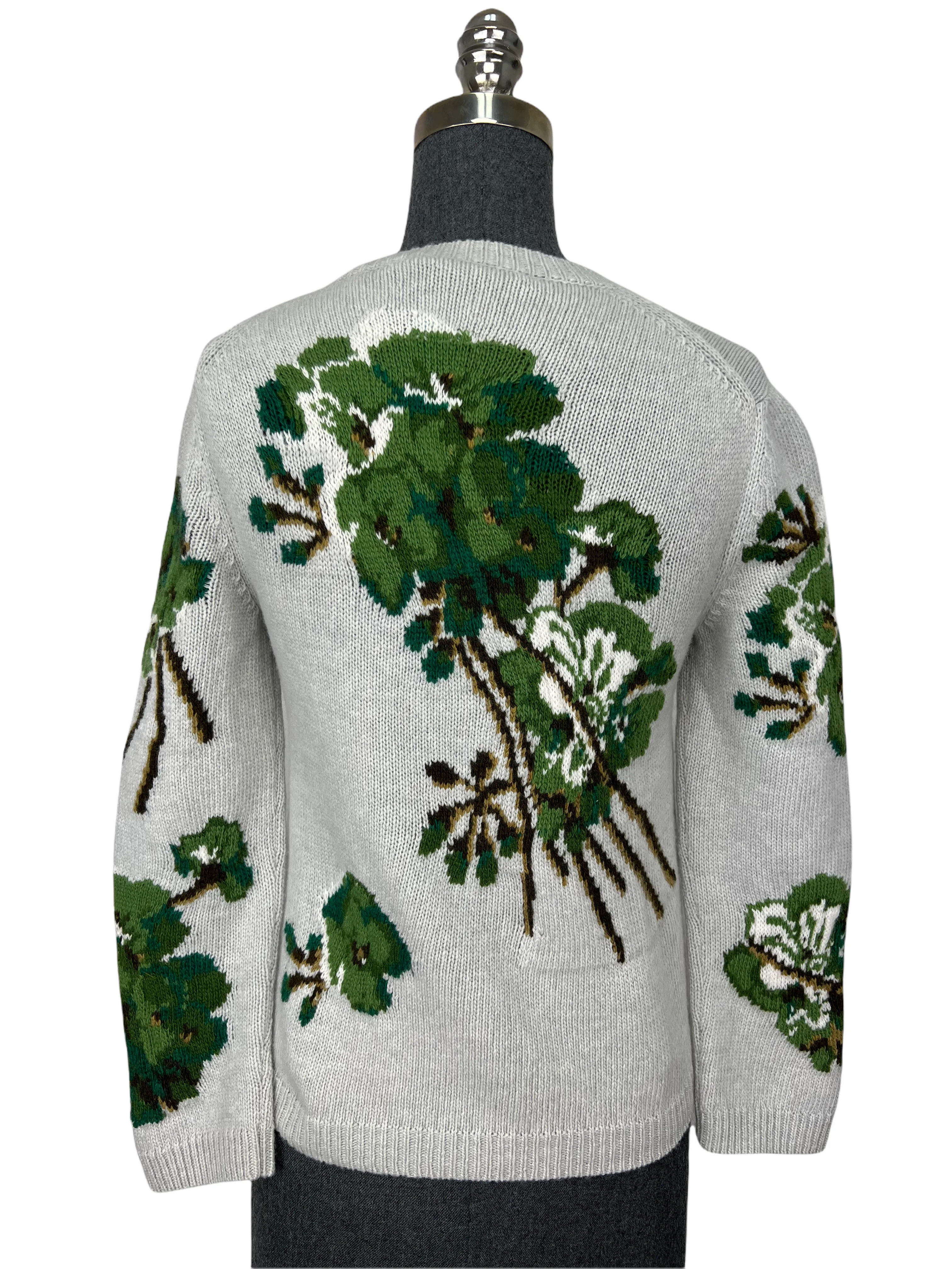 Gucci Hand Stitched Floral Wool Sweater Size S NEW