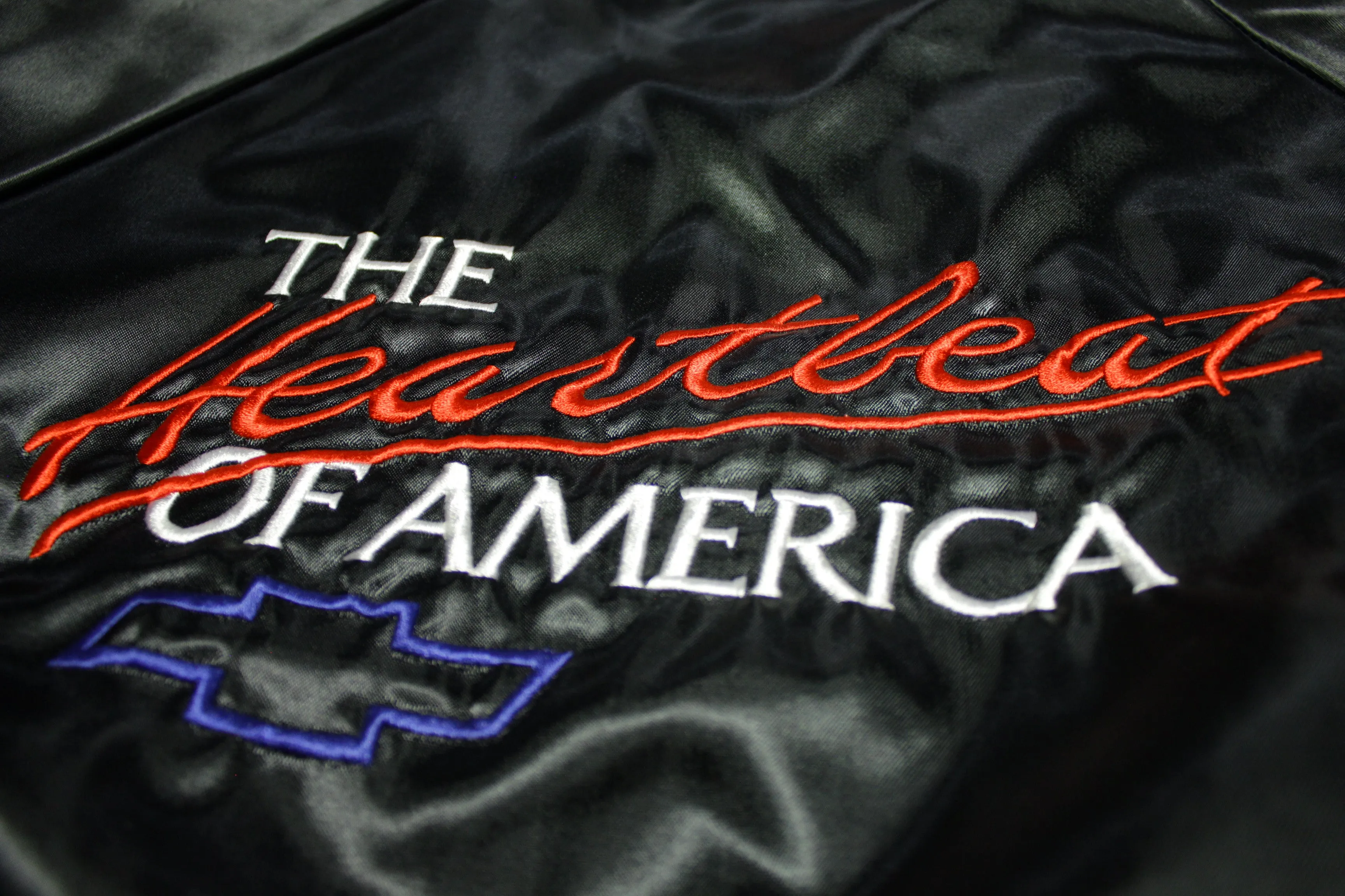 Heartbeat of America Vintage 80s Chevrolet Chevy Promo Satin Jacket