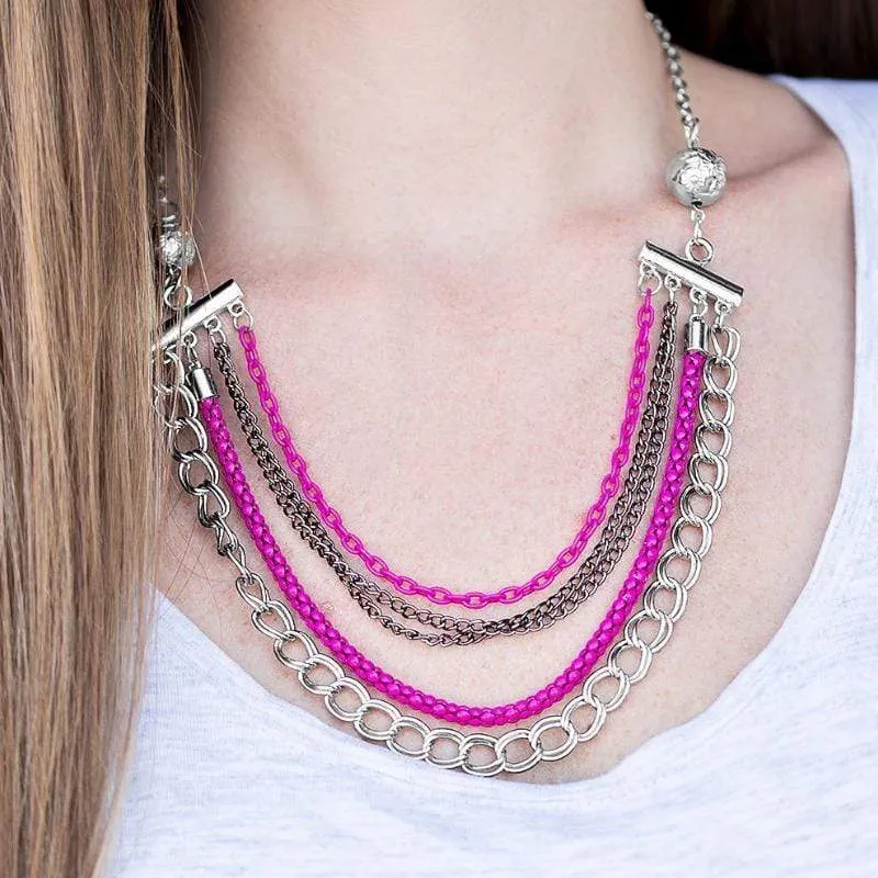 High-Intensity Pink Necklace