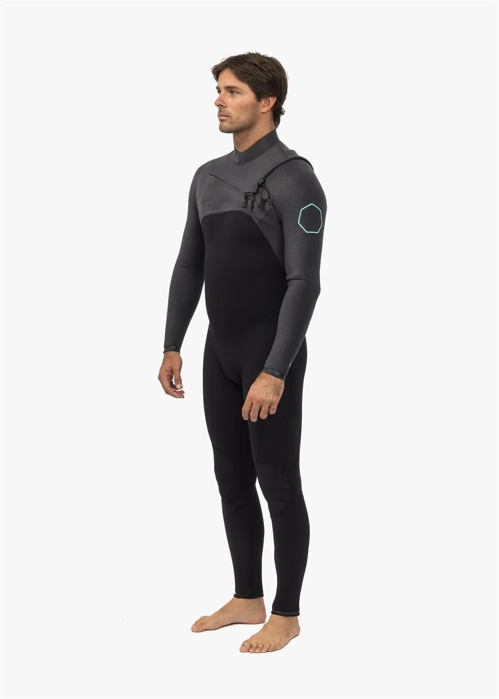 High Seas II 3-2 Full Chest Zip Wetsuit, CHR