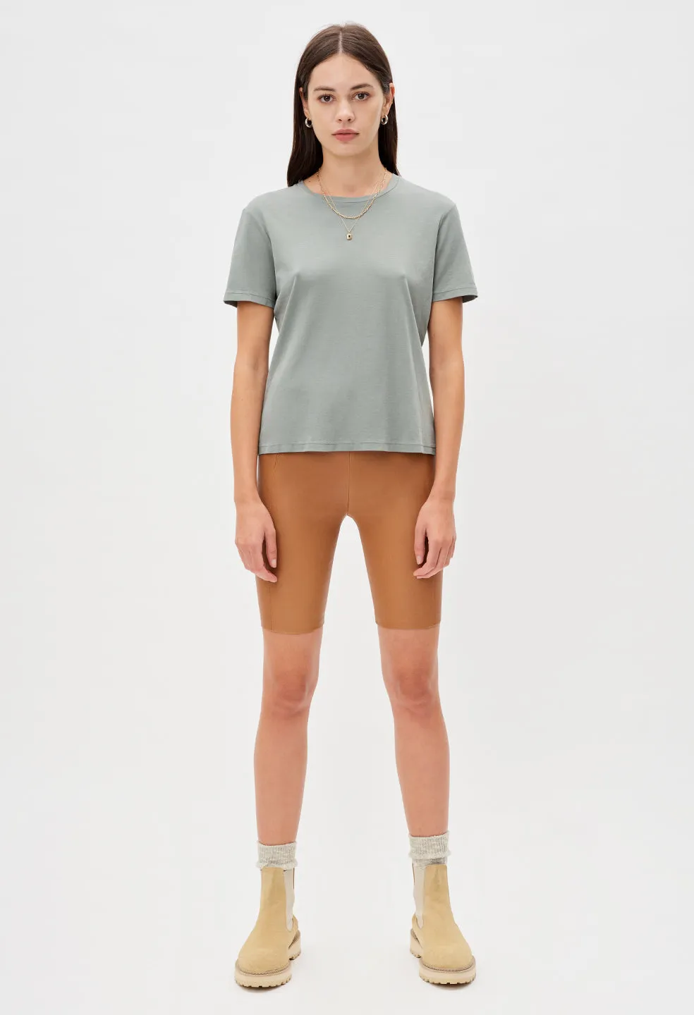 High Twist Cotton Classic Tee / Jade