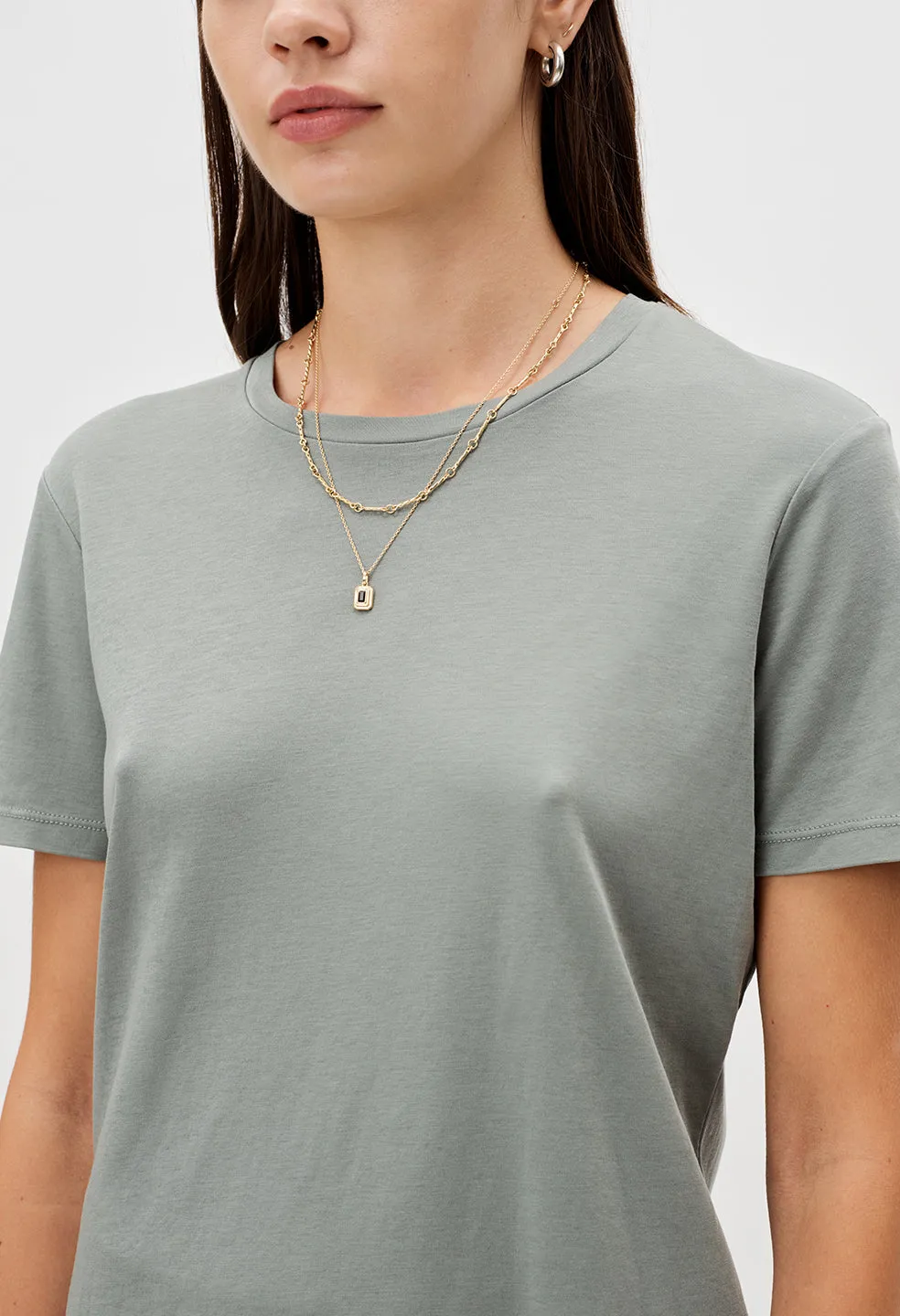 High Twist Cotton Classic Tee / Jade