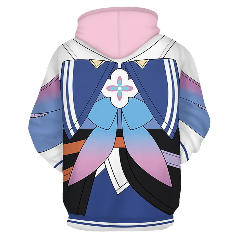 Honkai Yanqing Cosplay Hoodie 3D Printed Hooded Sweatshirt Men Women Casual Streetwear Pullover