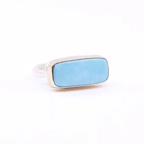 JAMIE JOSEPH STERLING SILVER AND 14K YELLOW GOLD INDONESIAN OPAL RING