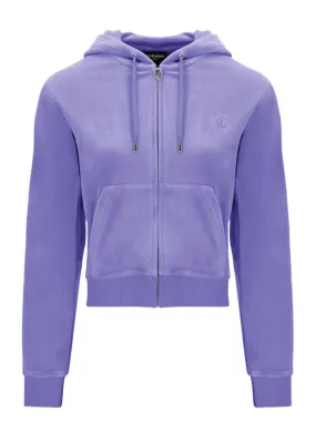 Juicy Couture Robertson Classic Velour Hoodie - Dahlia Purple