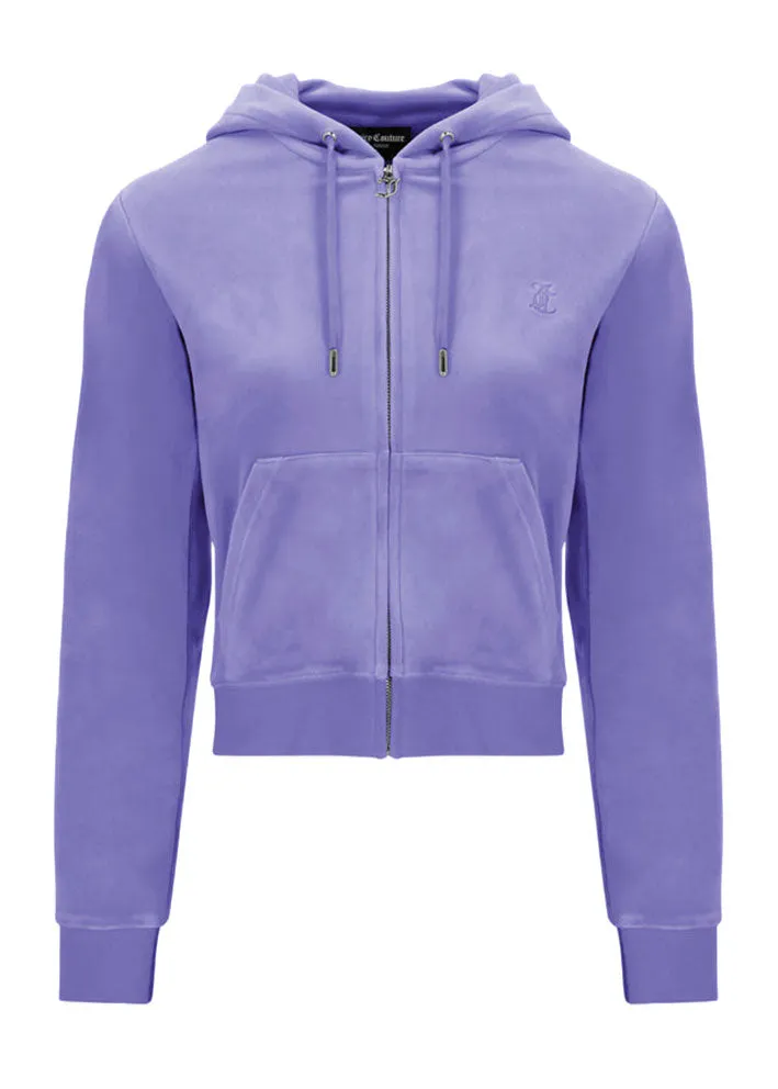 Juicy Couture Robertson Classic Velour Hoodie - Dahlia Purple