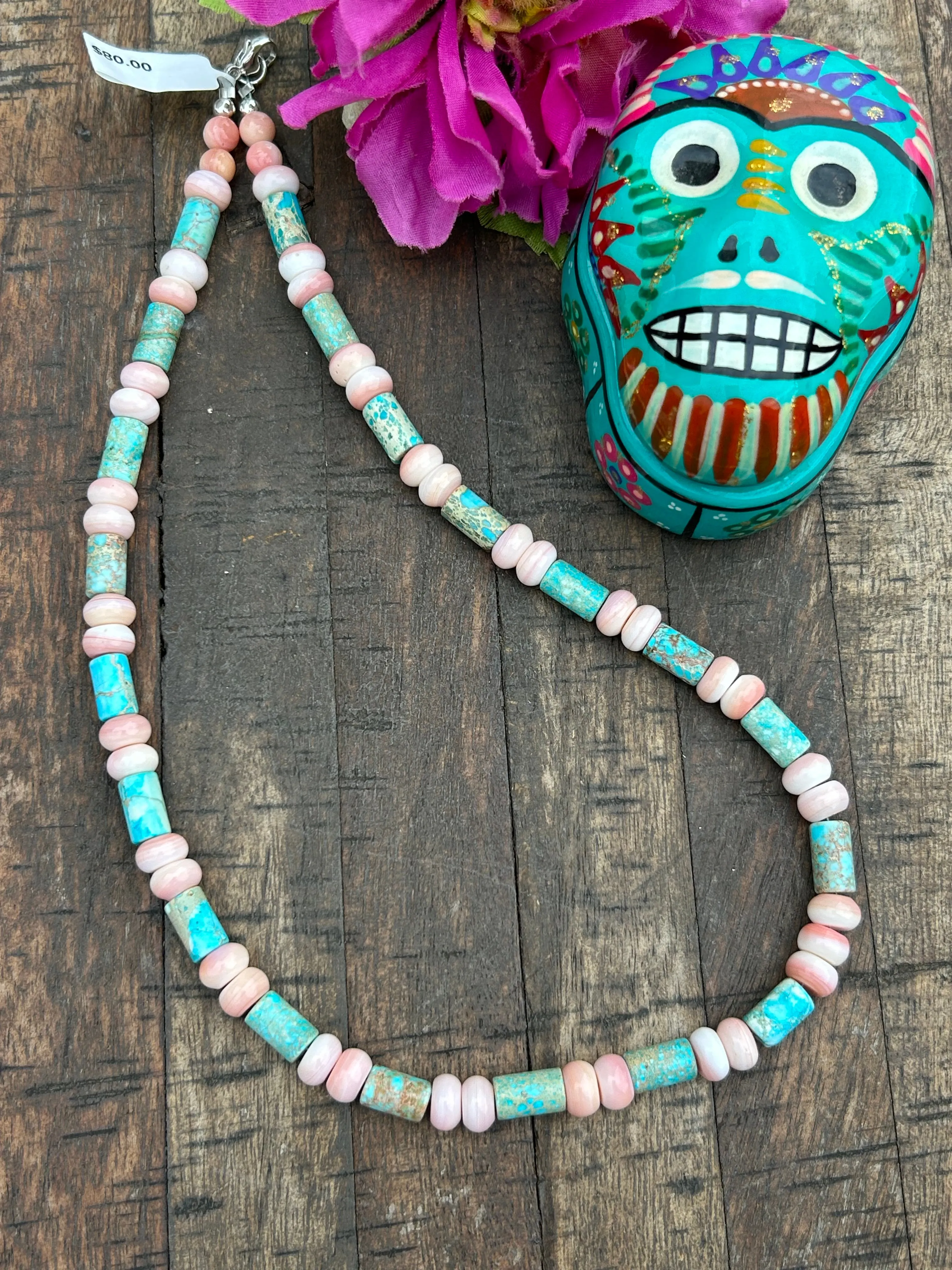 Kingman and "Cotton Candy" Necklace