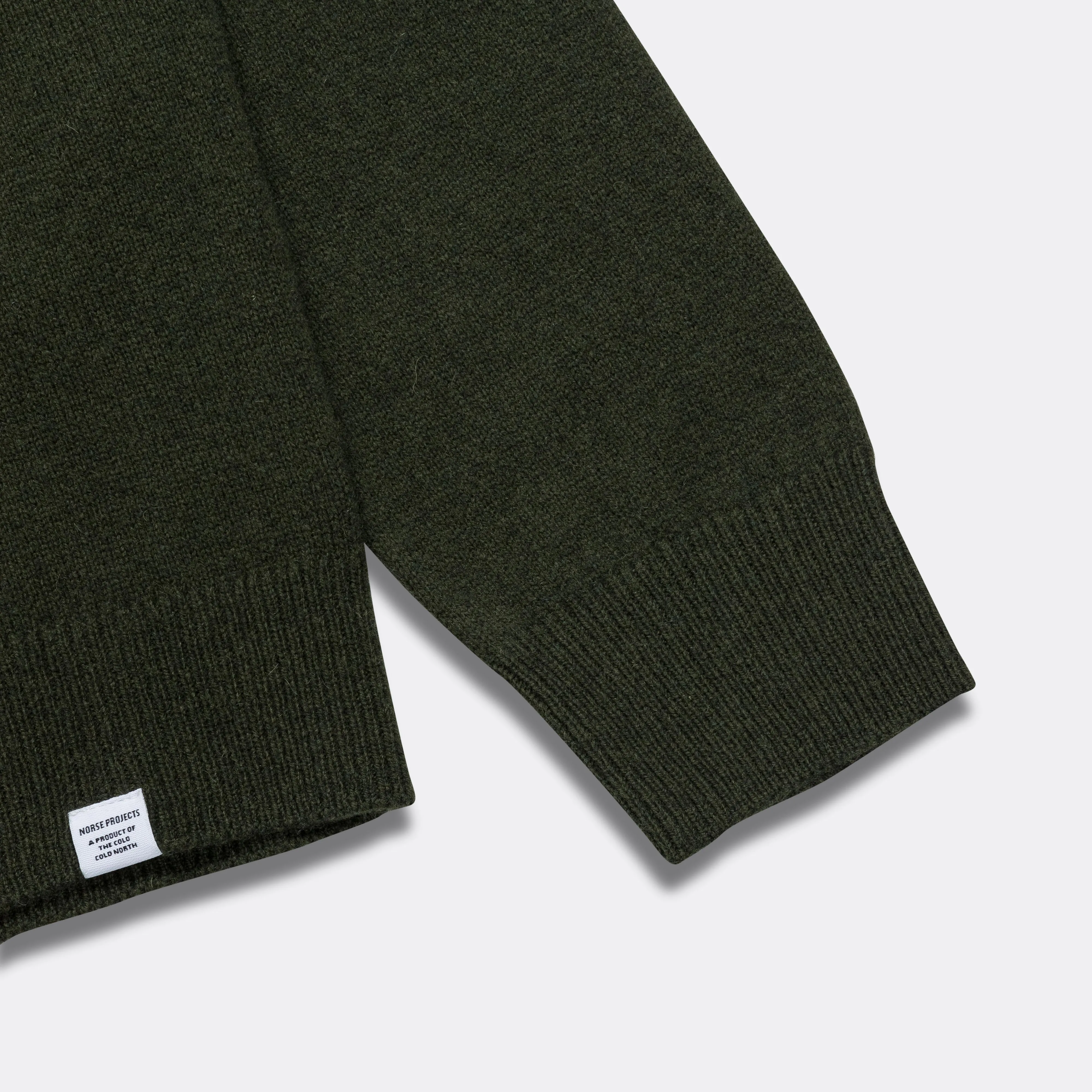 Kirk Merino Lambswool Turtleneck - Army Green