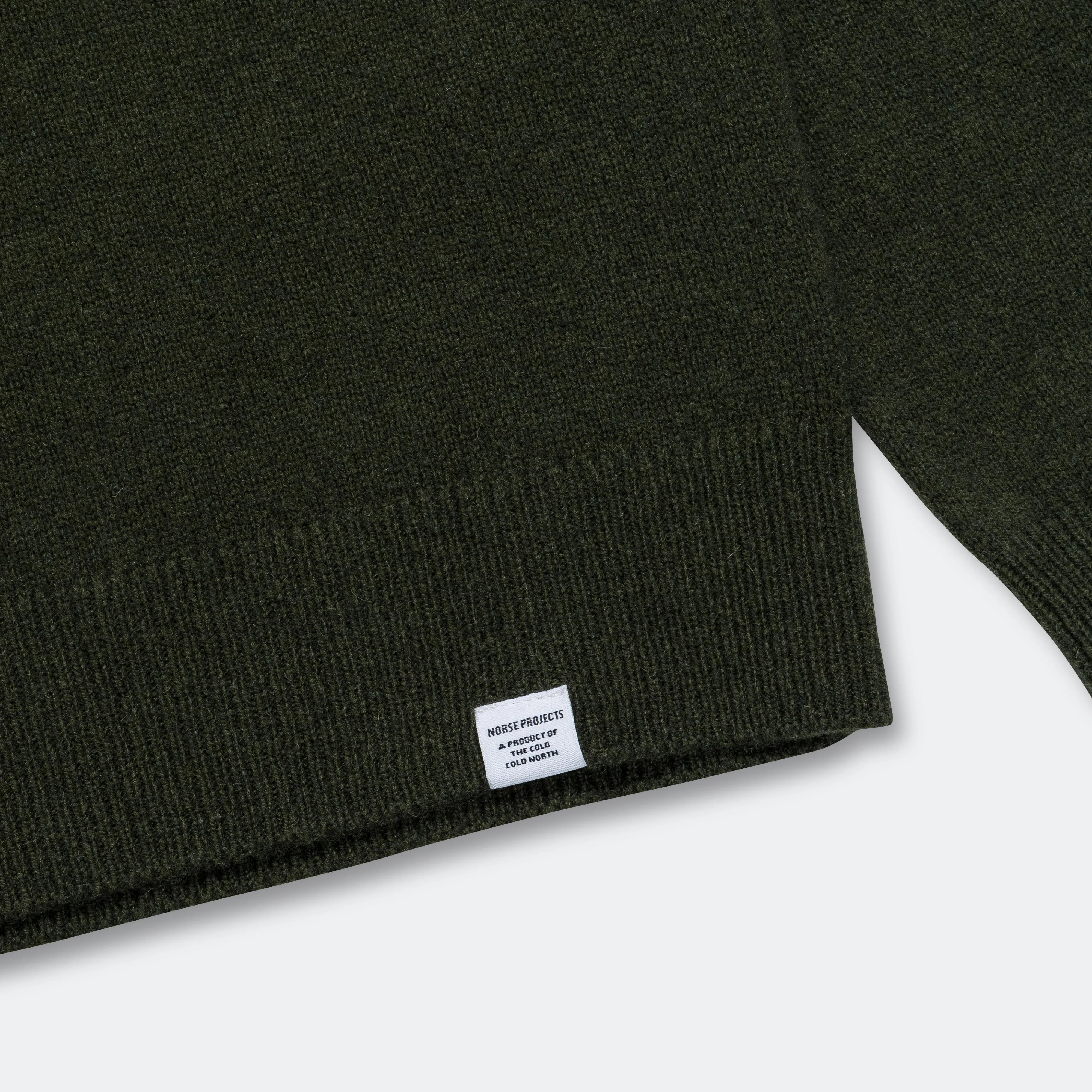 Kirk Merino Lambswool Turtleneck - Army Green