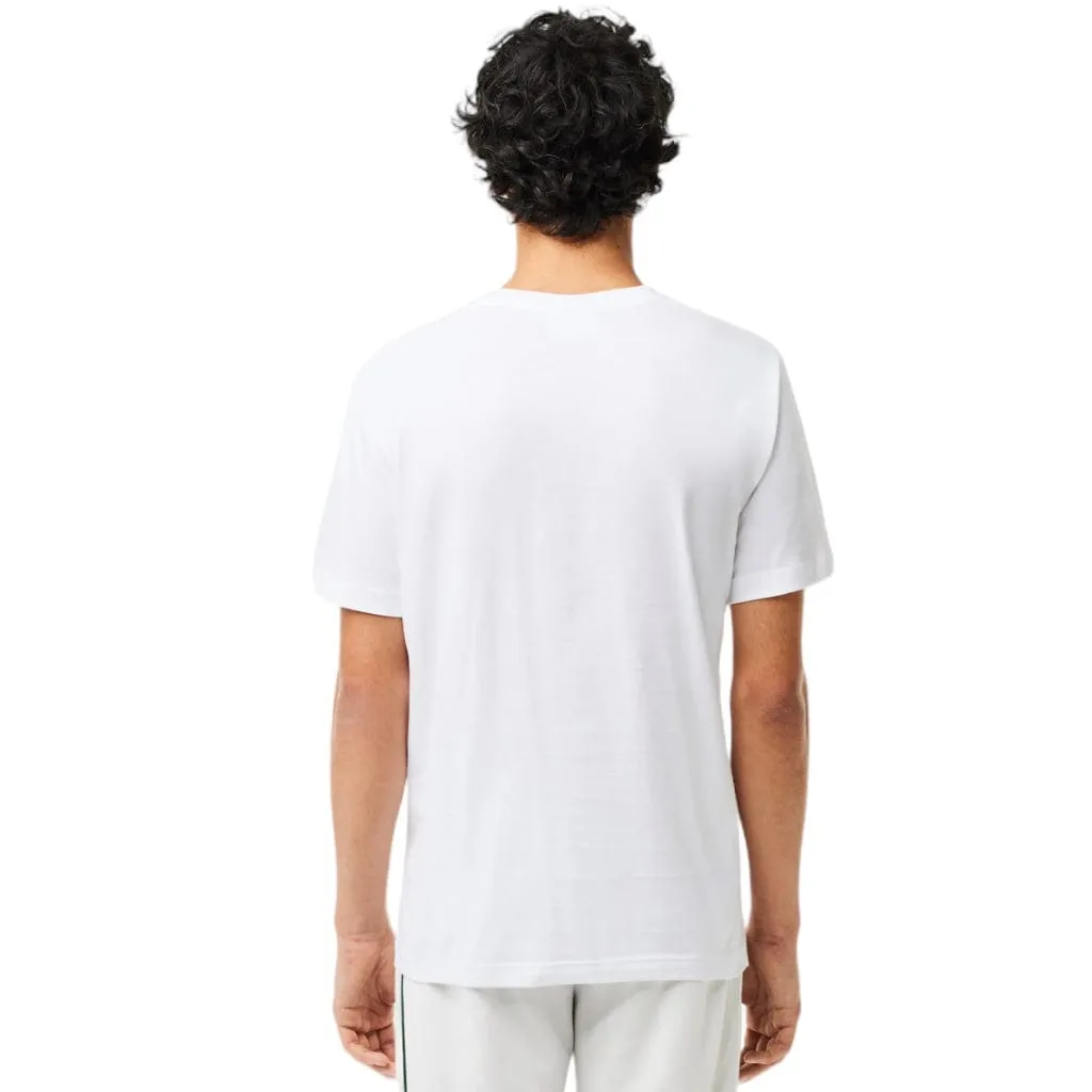 Lacoste Jersey Signature Print Tee (White) TH1285-51