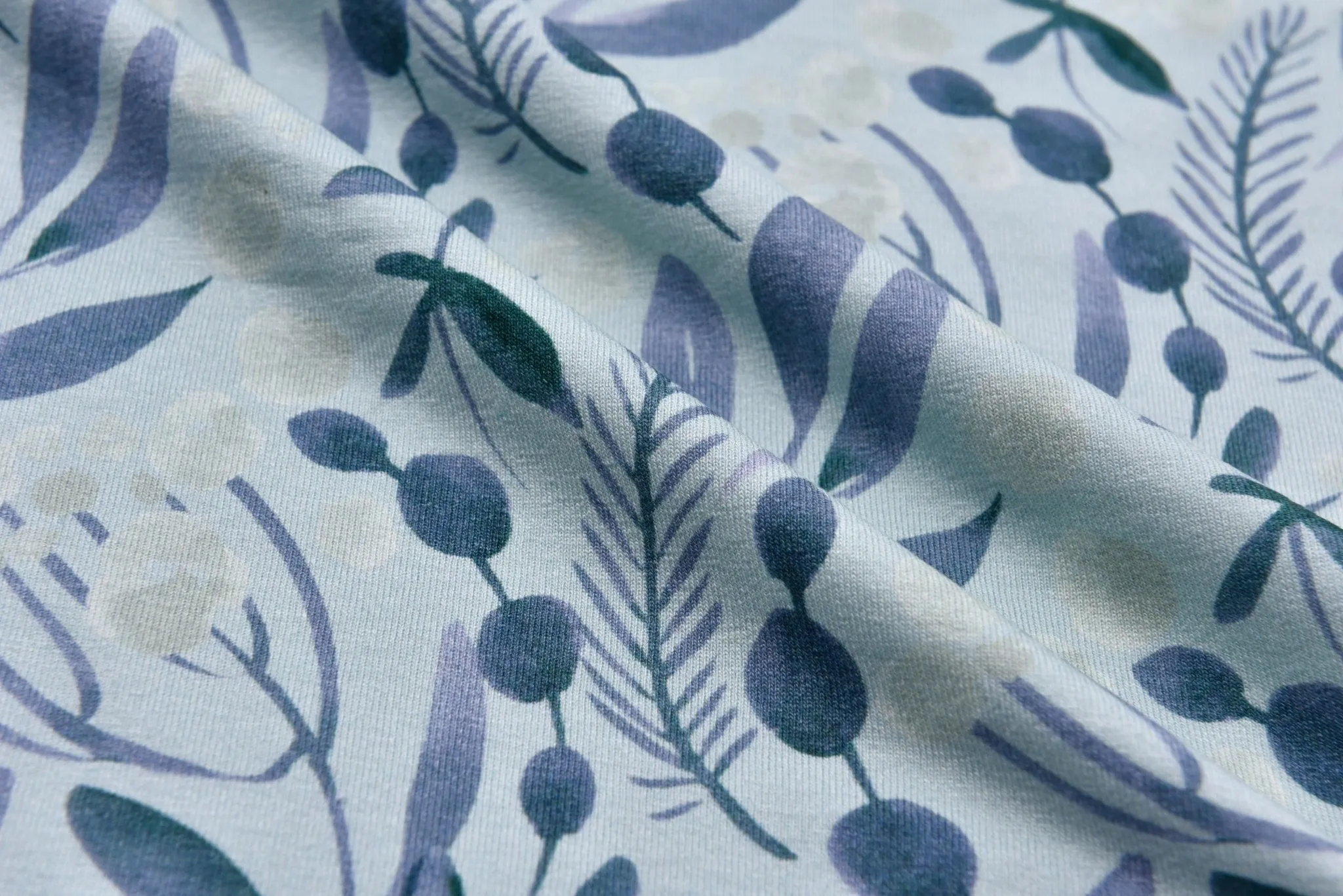 Leaves Viscose Spandex Jersey fabric - 5096