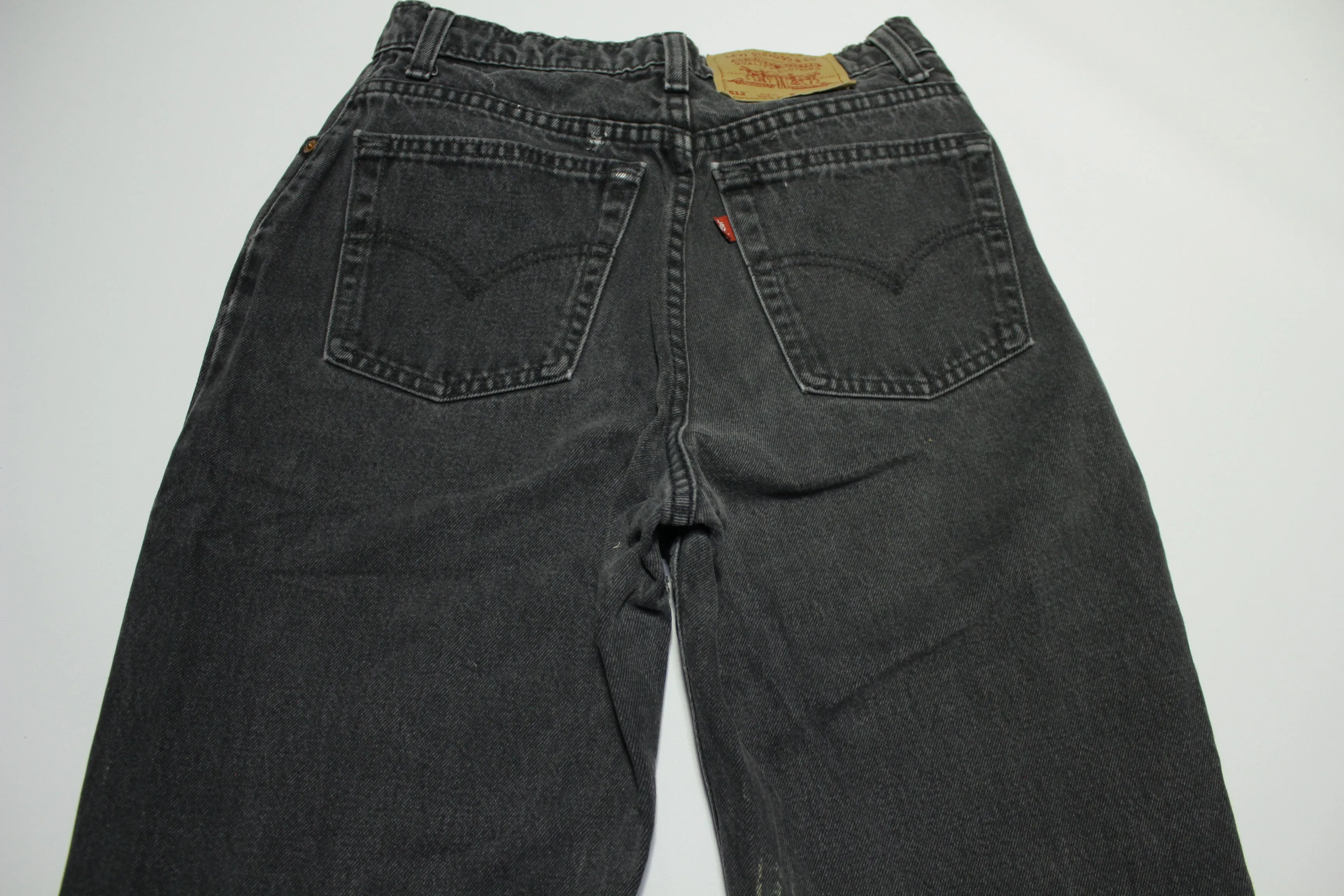 Levis 512 Vintage 90's Denim Grunge Punk Red Tab Made in Canada Black Jeans