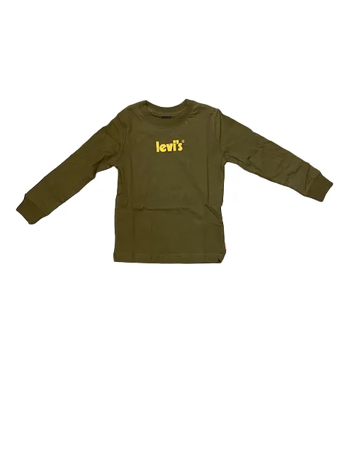 Levi's Kids Long Sleeve T-shirt Poster Logo dark olive