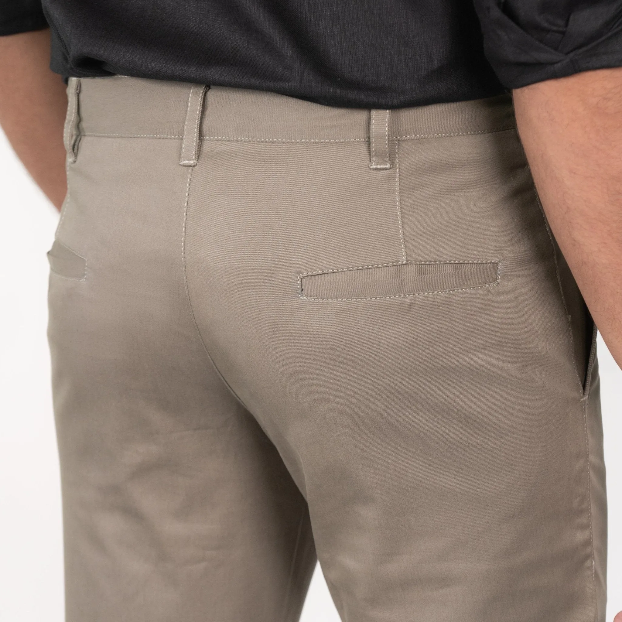 Light Brown Color Cotton Trouser Pants for Men