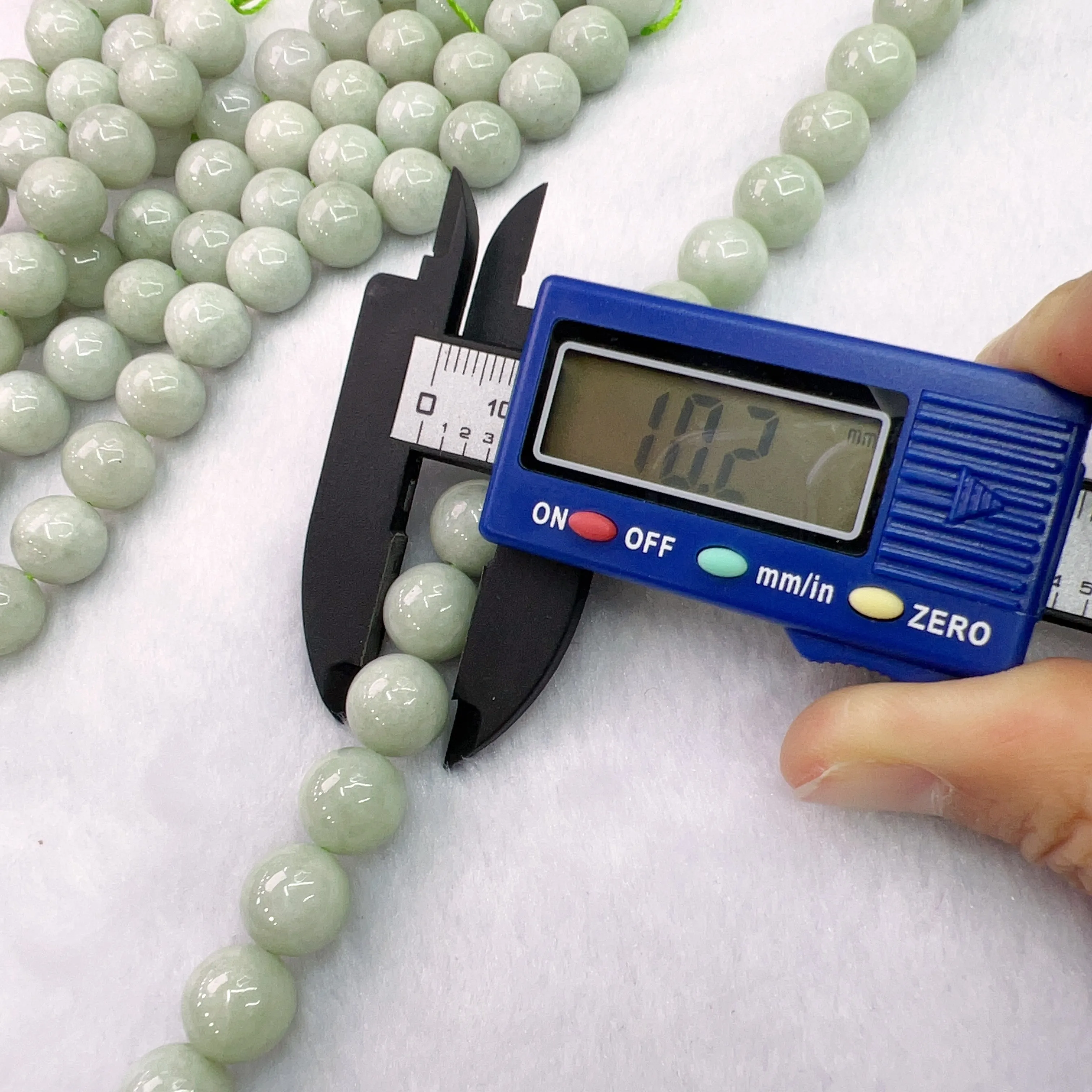 Light Green - Genuine Jade 10mm Jadeite Round Bead Strands for DIY Jewelry Project