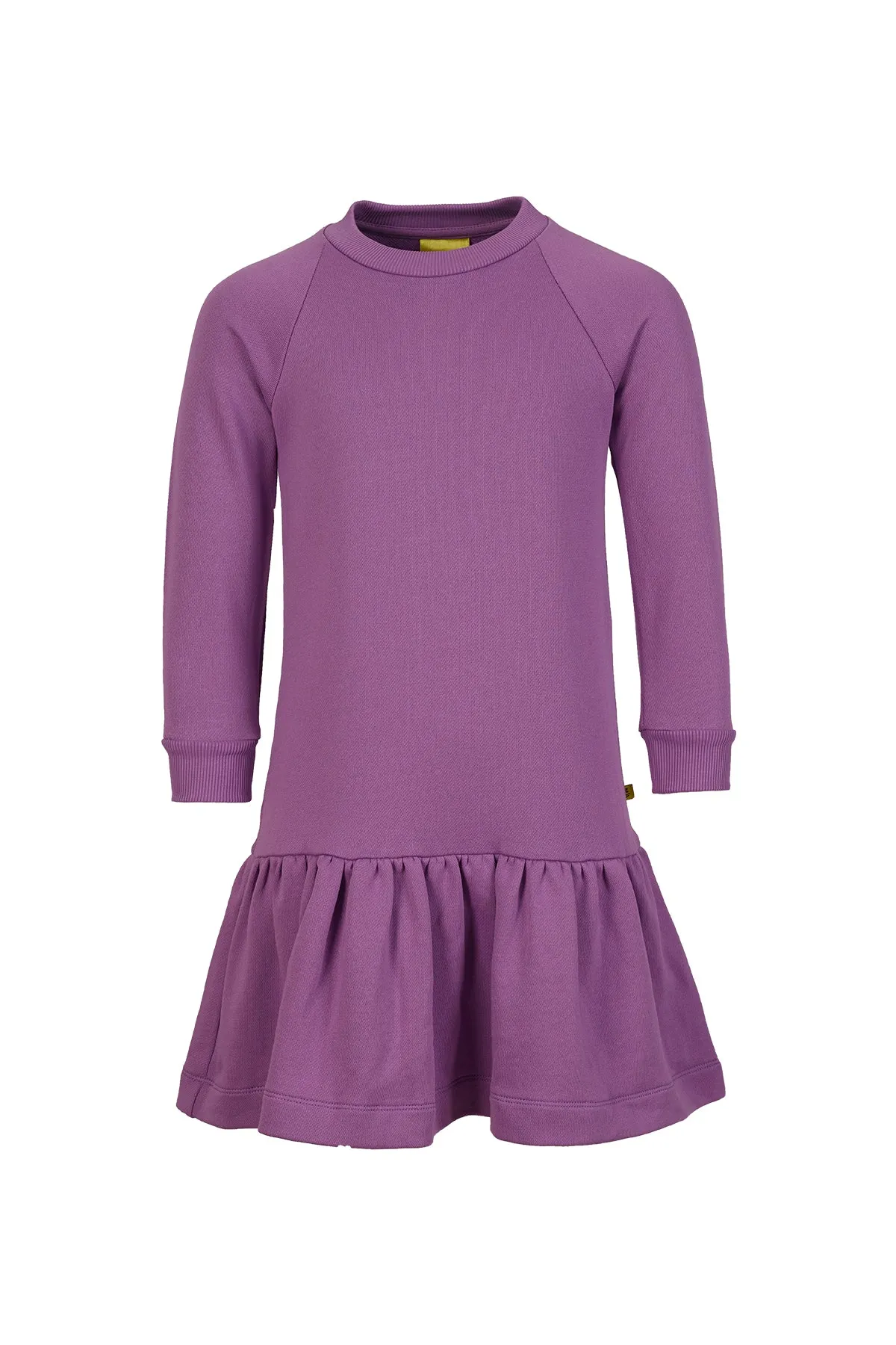 LILAC CREW NECK GATHERED DRESS