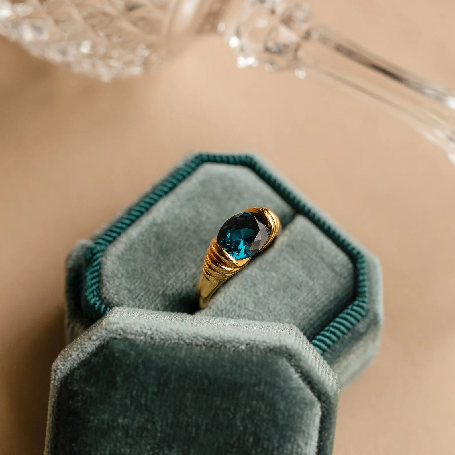 London Blue Signet Ring