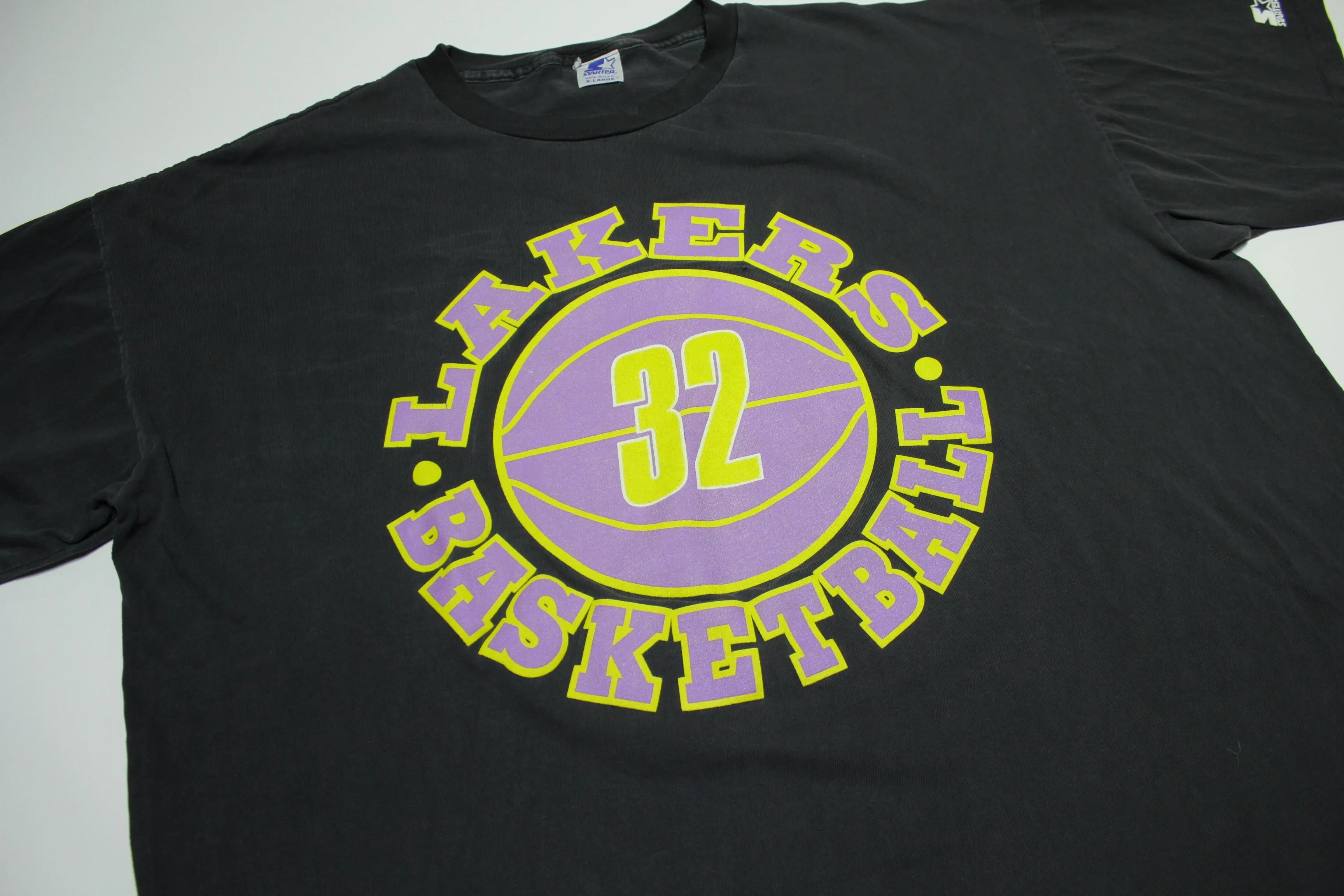 Magic Johnson LA Lakers Vintage #32 Los Angeles Starter Made in USA Single Stitch T-Shirt