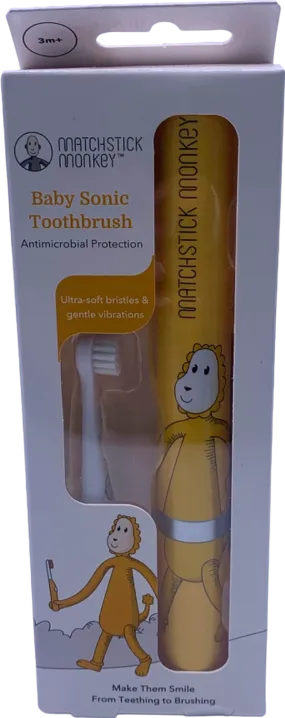 Matchstick Monkey Yellow Baby Sonic Toothbrush