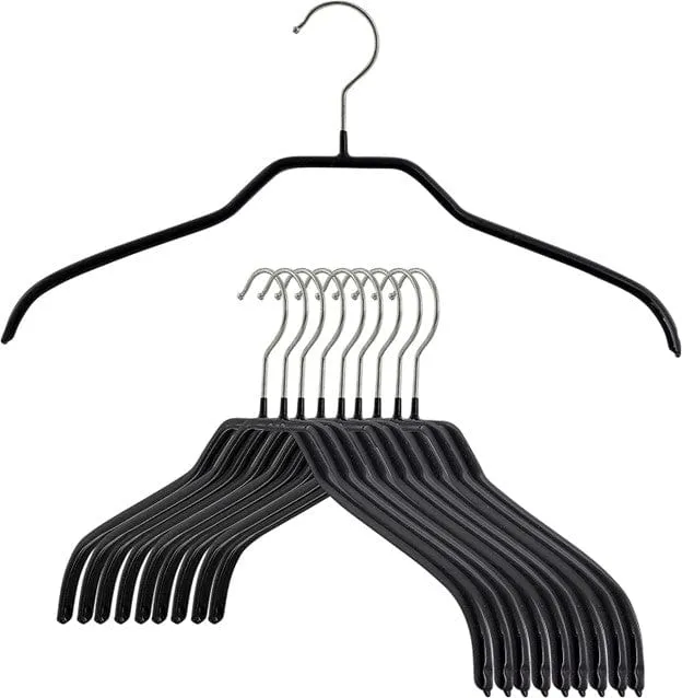 MAWA Silhouette Series, Non-Slip Space Saving Clothes Hanger for Shirts and Dresses, Set of 10 Style 41/F