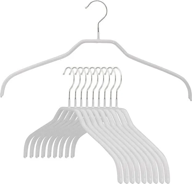 MAWA Silhouette Series, Non-Slip Space Saving Clothes Hanger for Shirts and Dresses, Set of 10 Style 41/F