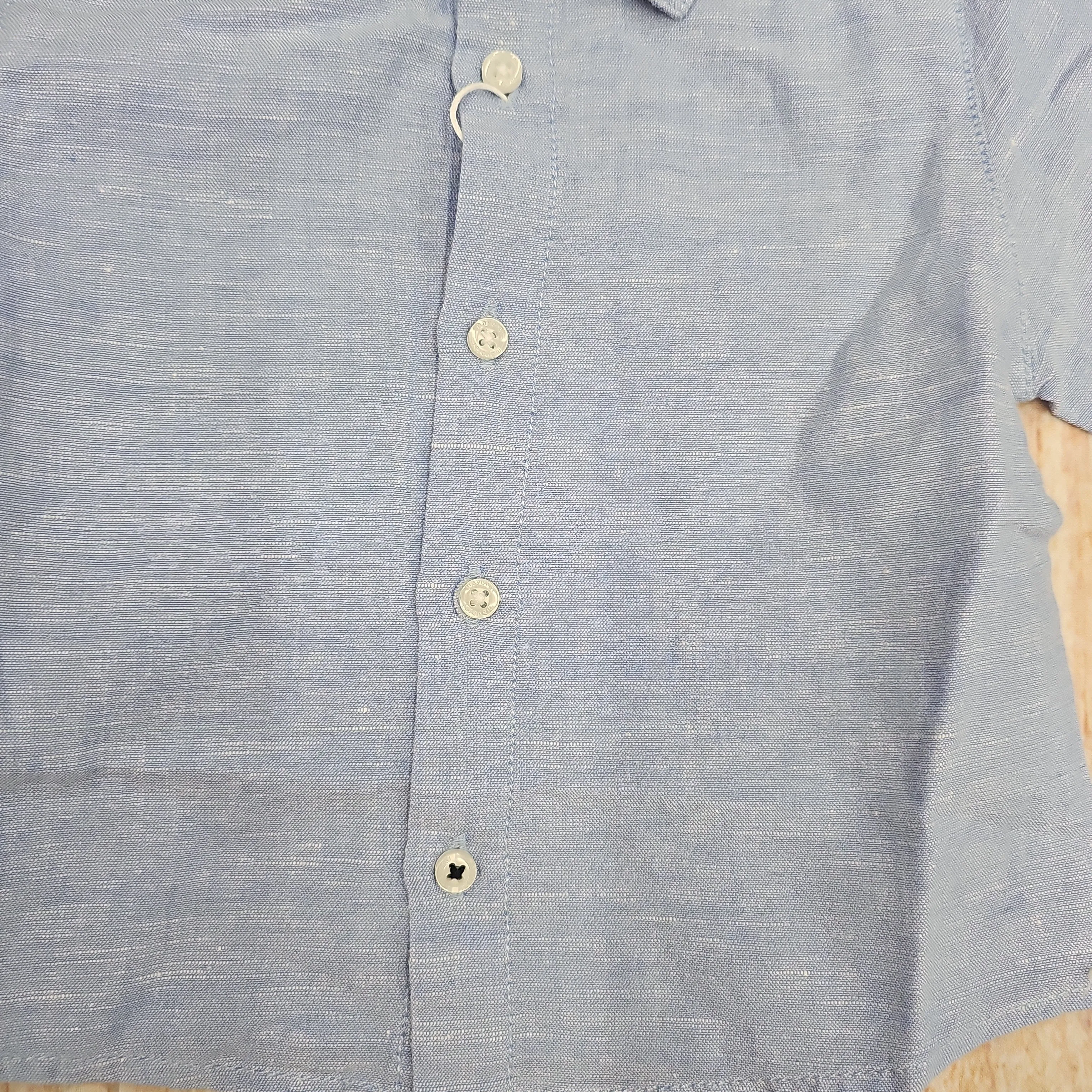 MAYORAL LIGHT BLUE BASIC LINEN BUTTON UP