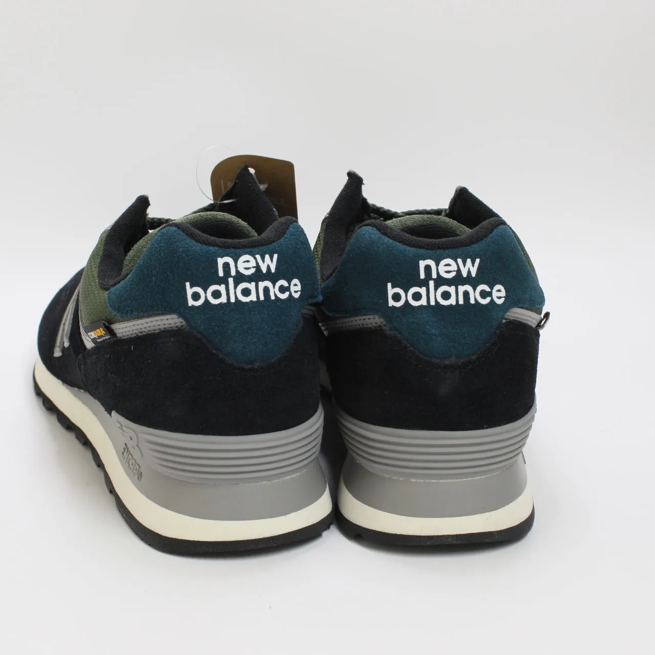 Mens New Balance 574 Black Olive Blue Trainers