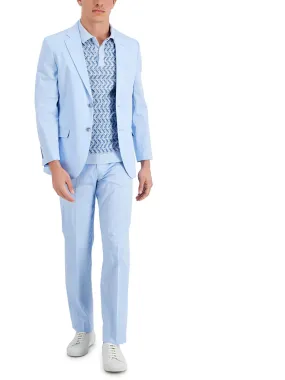 Mens Stretch Cotton Two-Button Suit