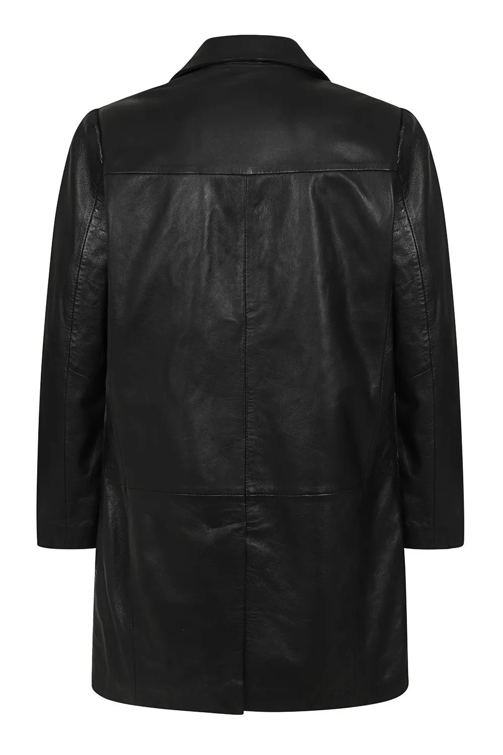 Men's ¾ Length Classic Genuine Leather Coat - 'GARY' - C-476