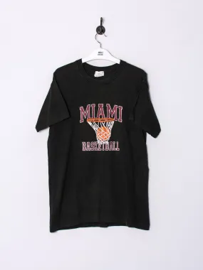 Miami Basketball Black Cotton Tee