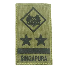 MINI SAF RANK PATCH - ME9 (OLIVE GREEN) (NEW)