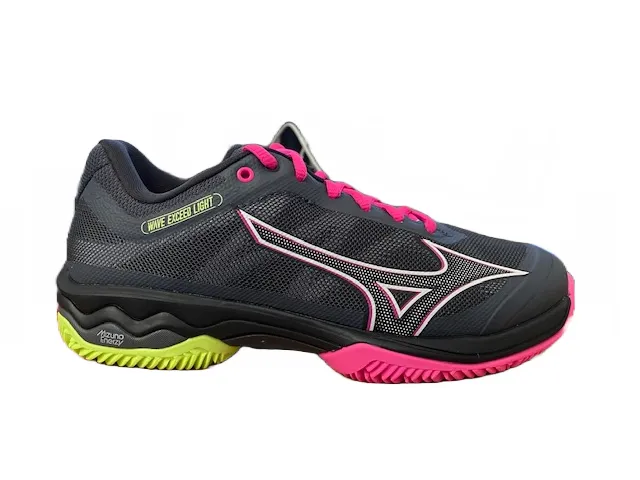 Mizuno Wave Exceed Light Padel padel shoe 61GB222307 ebony-pink-neo lime 