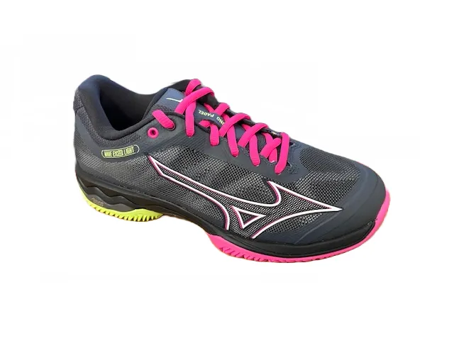 Mizuno Wave Exceed Light Padel padel shoe 61GB222307 ebony-pink-neo lime 