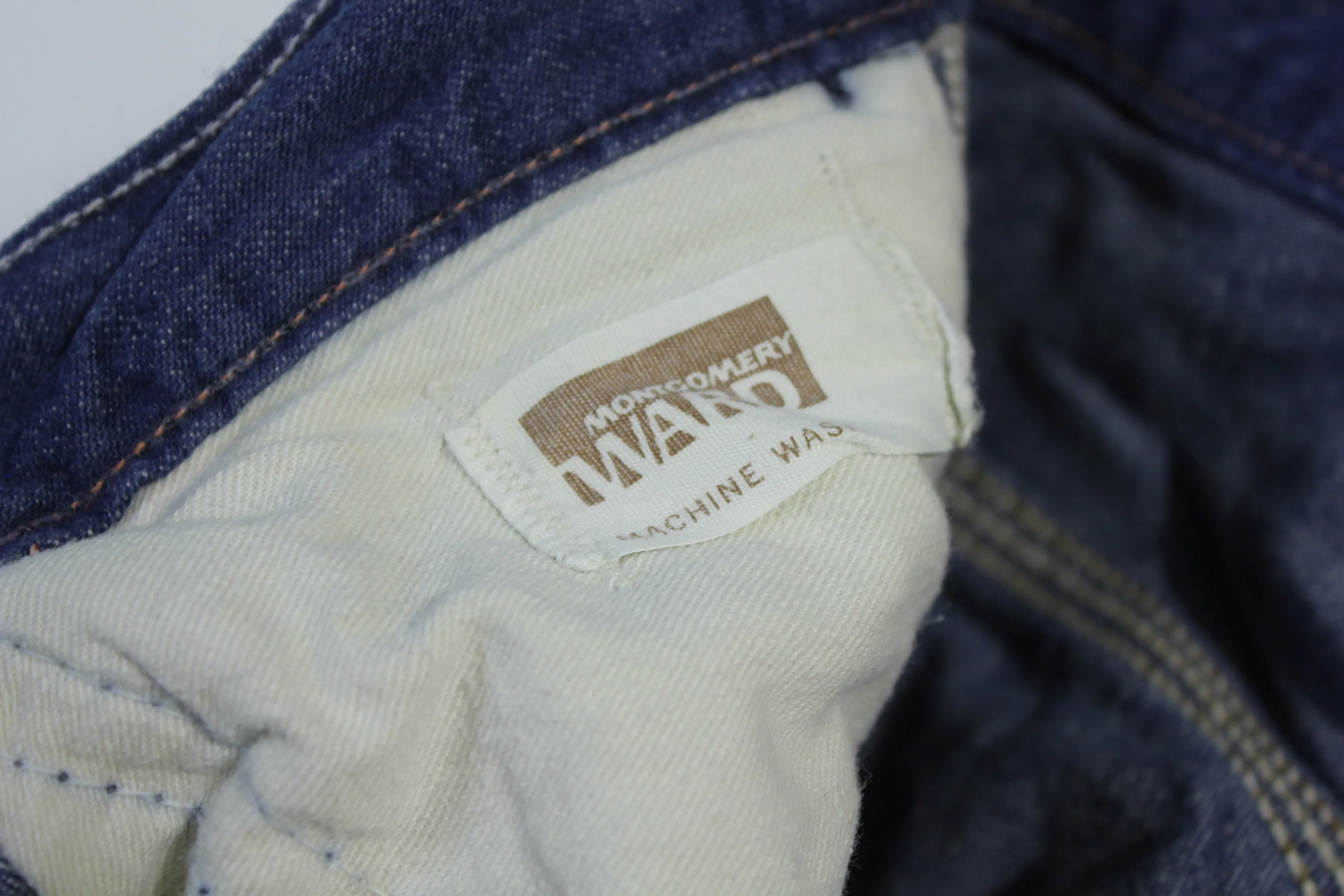 Montgomery Ward Vintage 70's Dark Wash Capenter Loop Triple Stitched Construction Jeans