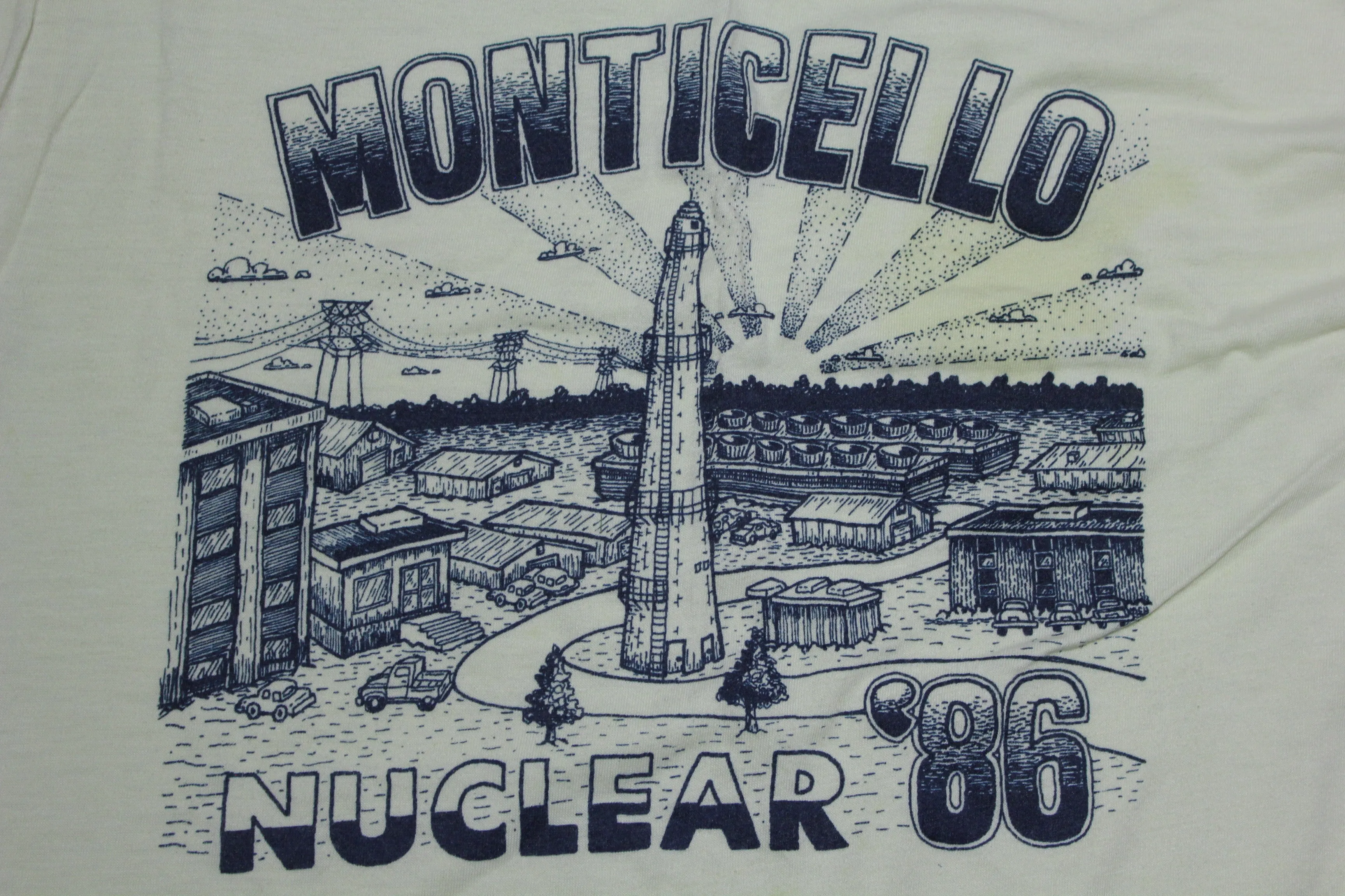 Monticello Minnesota Nuclear Vintage 1986 Vintage Single Stitch T-Shirt