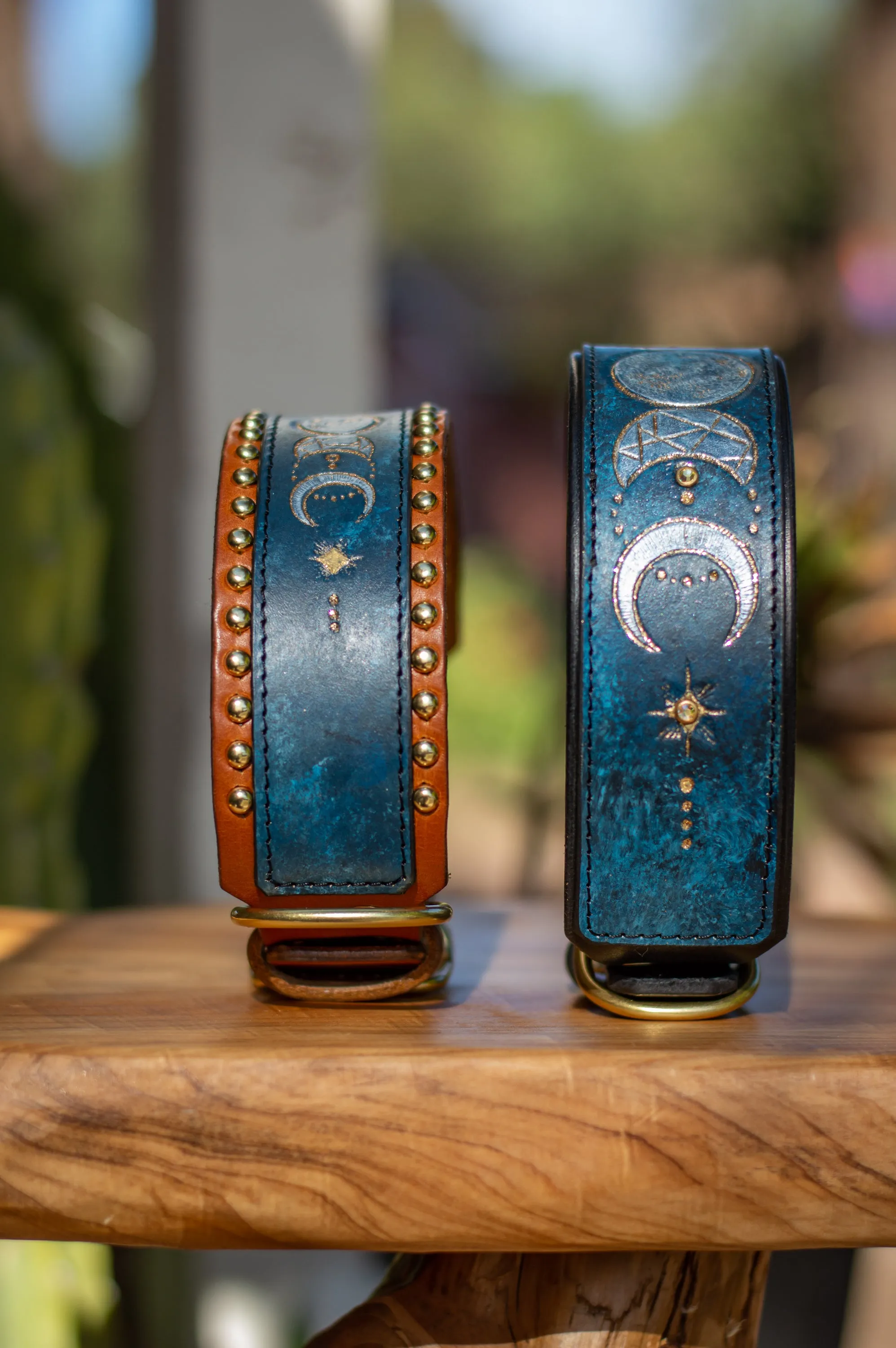 Moon Phases / Lunar Cycle / Celestial Dog Collar