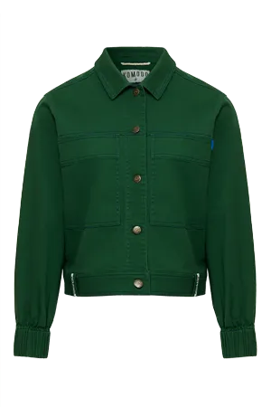 Neptune Cotton Jacket | Forest Green