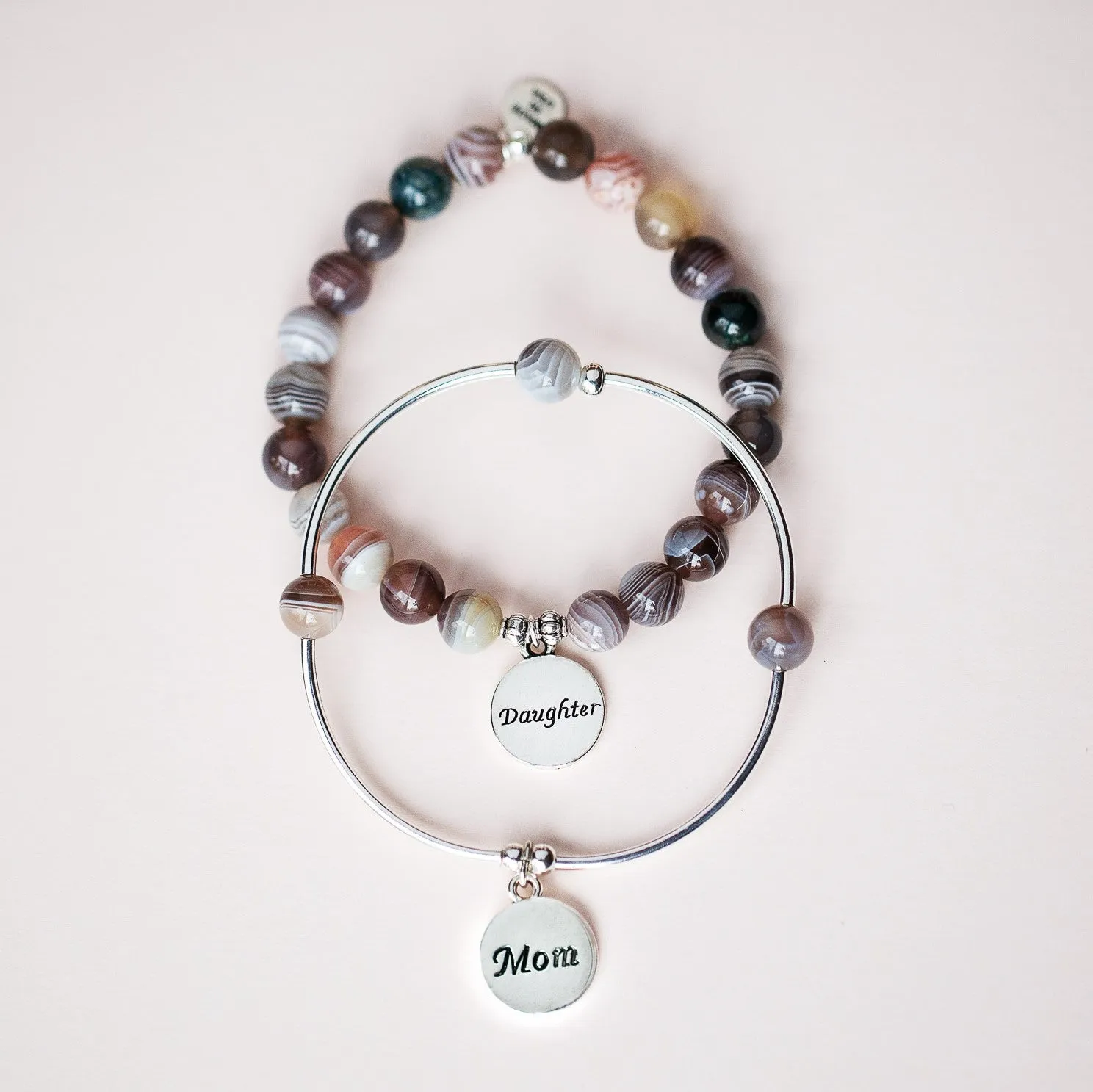 Niece | Soft Bangle Charm Bracelet | Botswana