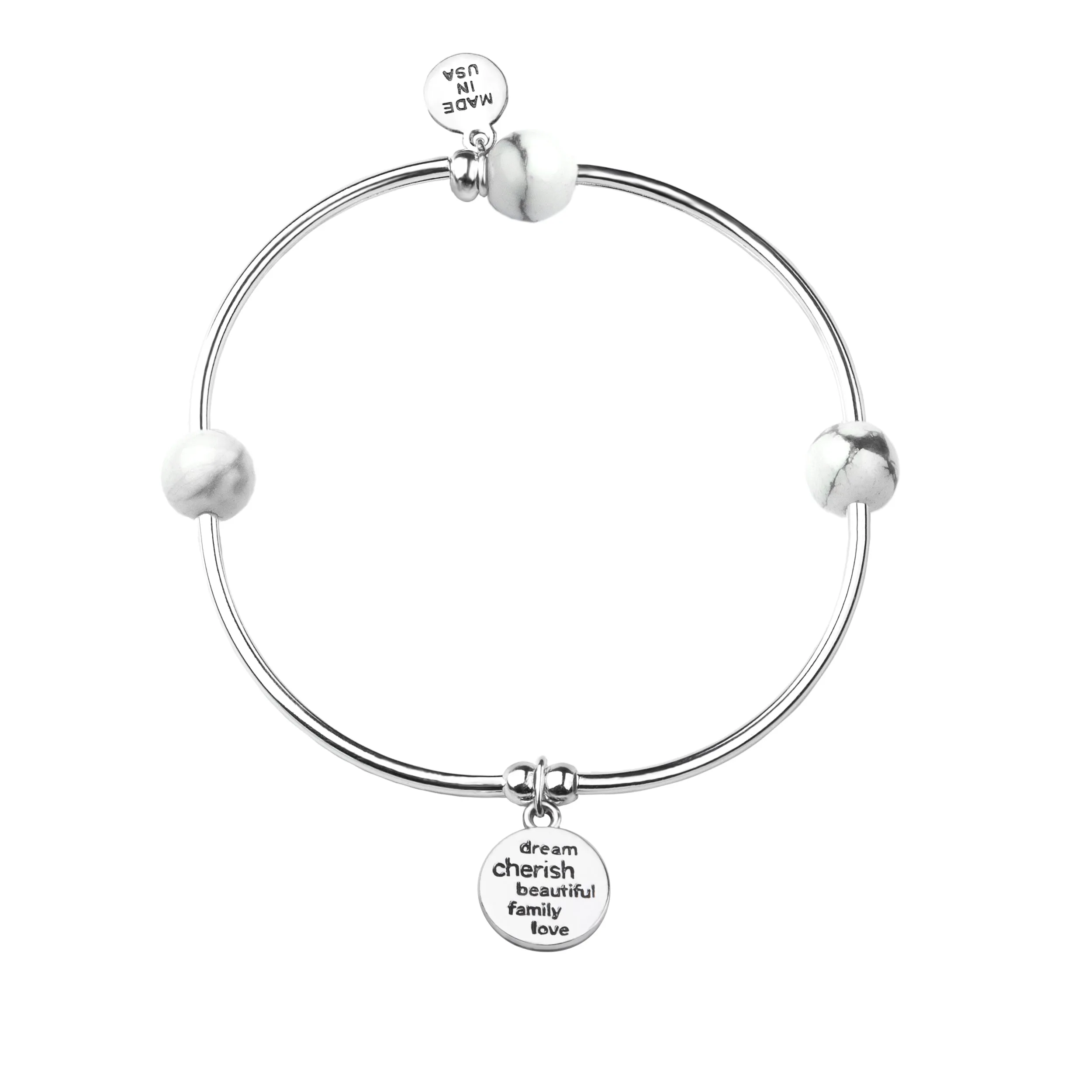 Niece | Soft Bangle Charm Bracelet | Botswana