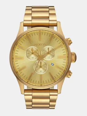 Nixon Sentry Chrono Watch - All Gold