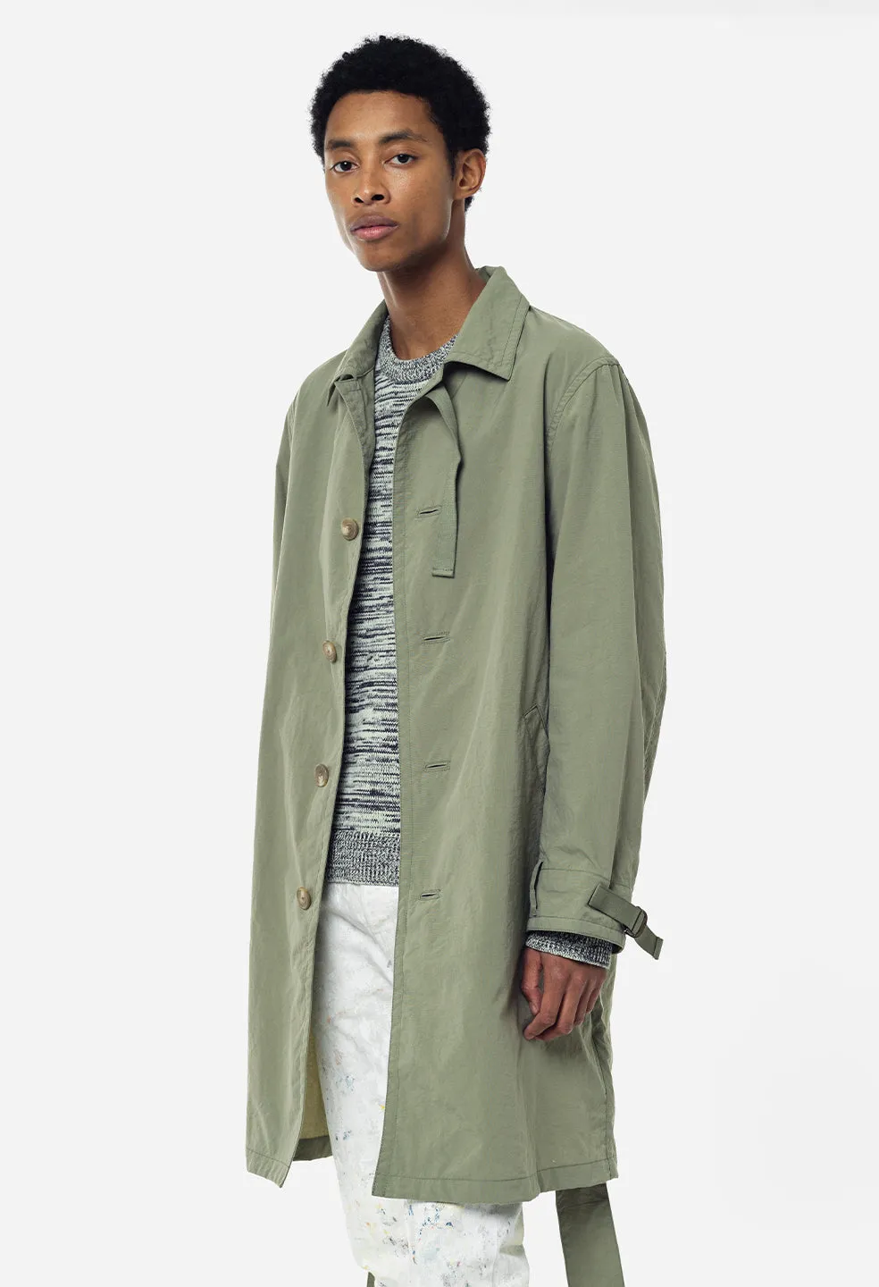 Nylon Spring Coat / Sage