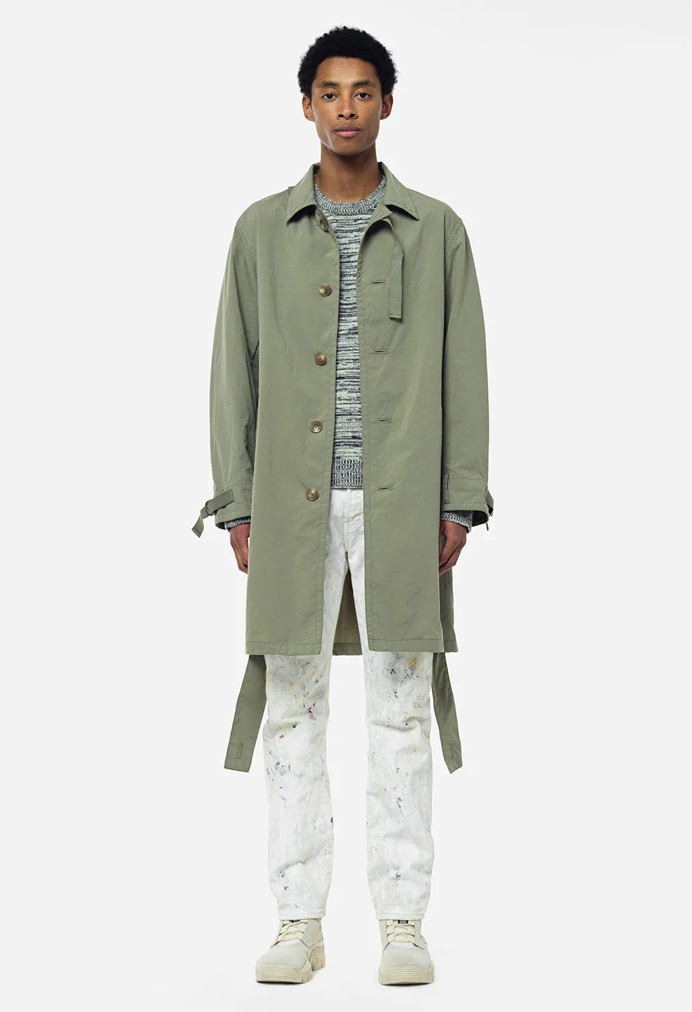 Nylon Spring Coat / Sage