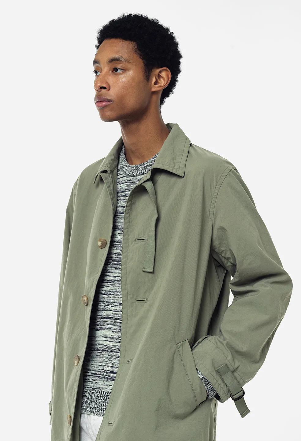 Nylon Spring Coat / Sage