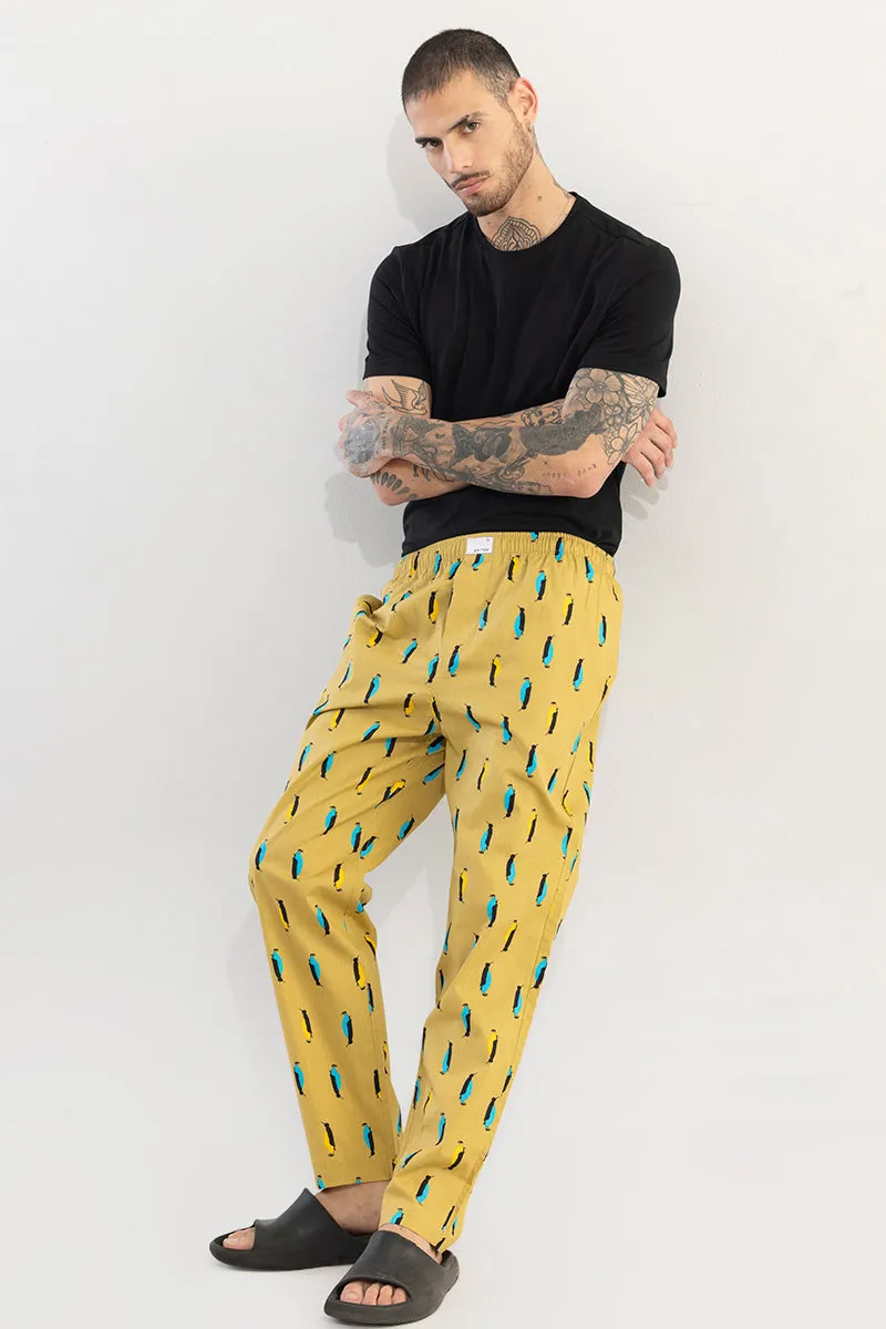 Penquin Print Yellow Pyjama