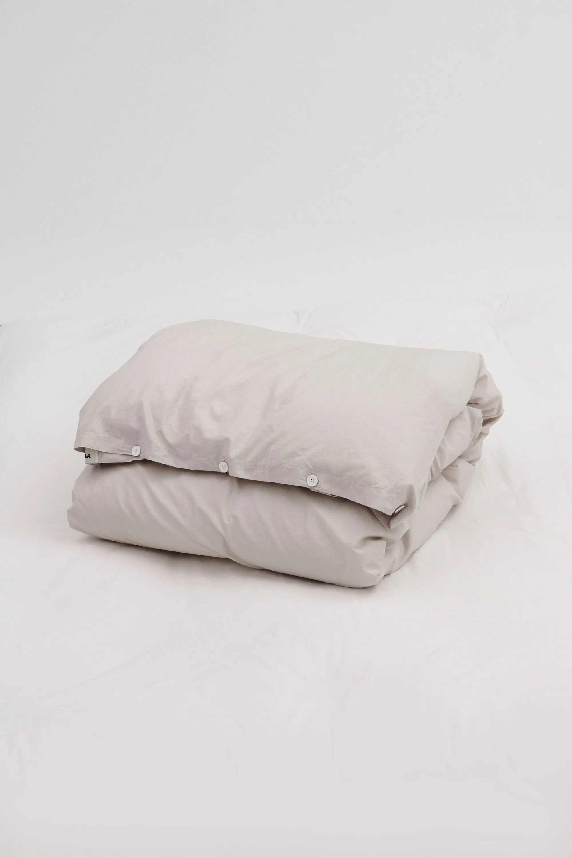 Percale King Duvet Soft Grey