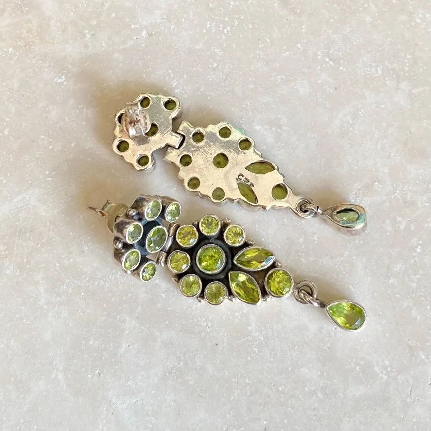 Peridot Statement Earrings - Antoinette