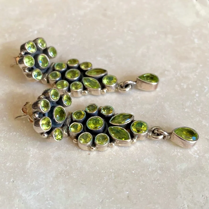 Peridot Statement Earrings - Antoinette